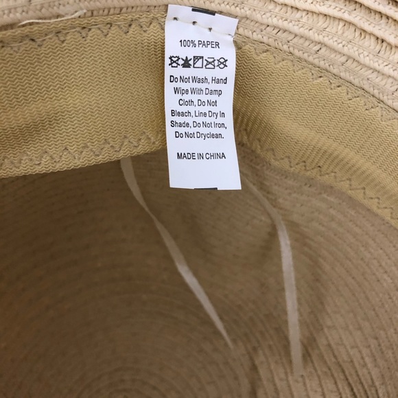 NEW Boho Stars Stripes Wide Brim Floppy Straw Hat - Picture 9 of 9